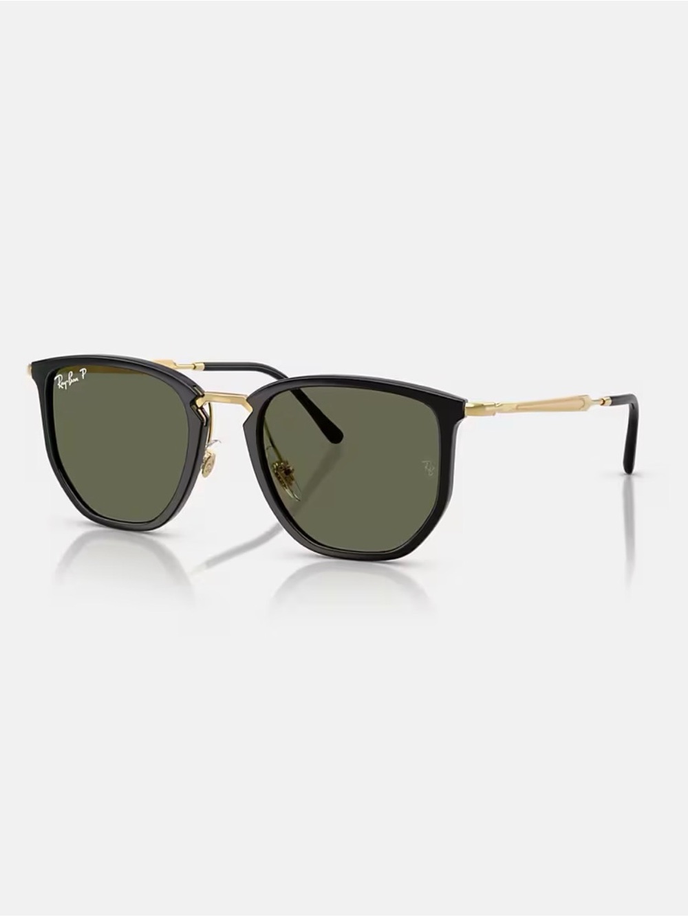 Ray-Ban RB4451 Polarized Black Frame Gold Temples Sunglasses